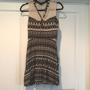 Jack cream & black print dress